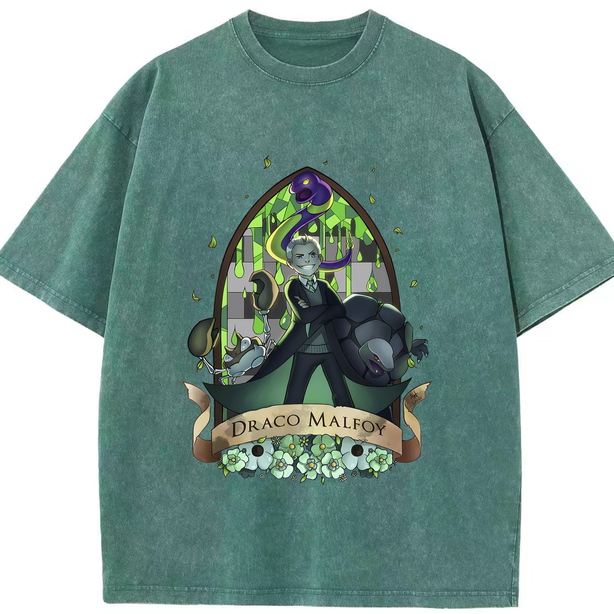 （画像用） Harry Potter ハリー・ポッターシリーズ 綿100% ヴィンテージ風 半袖Tシャツ（フロントプリント）
